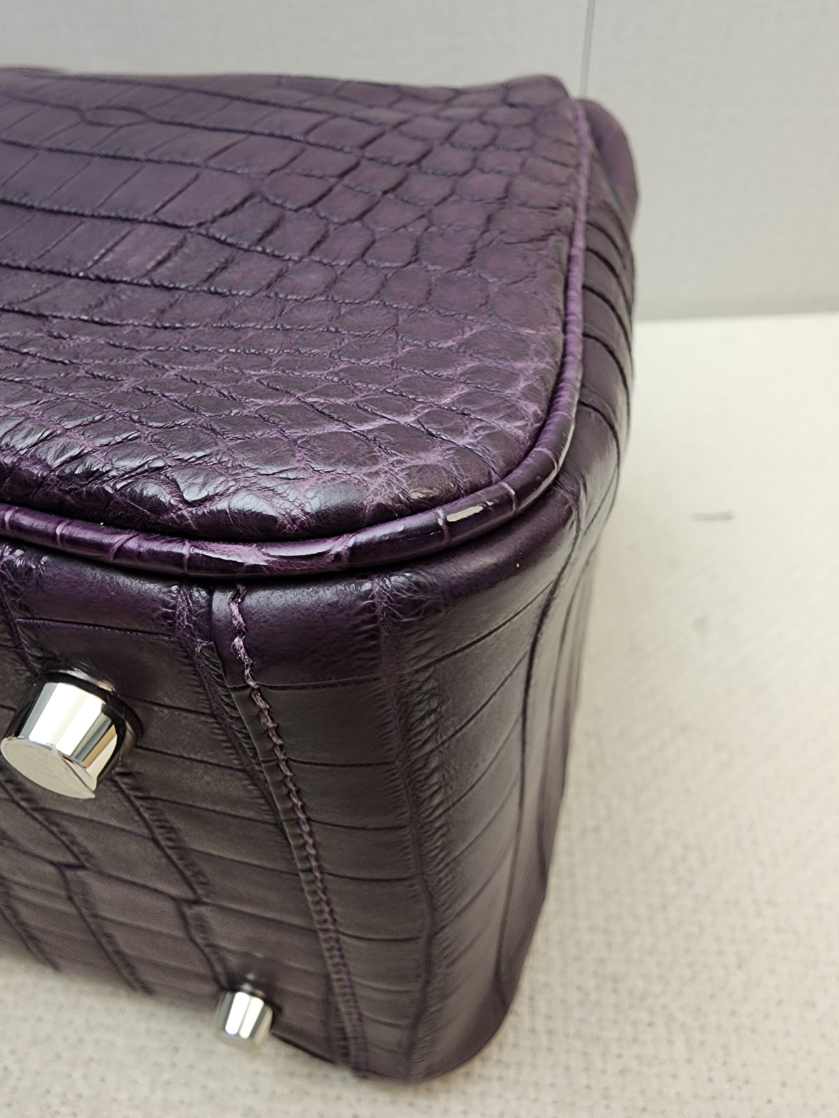 Hermes Violet Matte Niloticus Crocodile Lindy 26