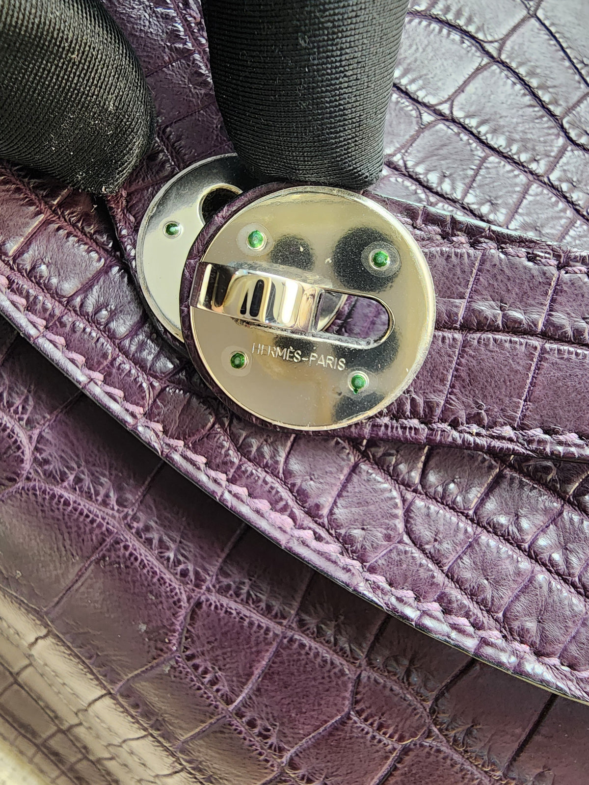 Hermes Violet Matte Niloticus Crocodile Lindy 26