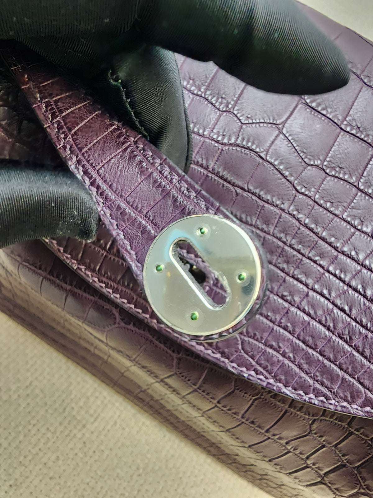 Hermes Violet Matte Niloticus Crocodile Lindy 26