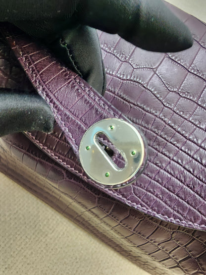 Hermes Violet Matte Niloticus Crocodile Lindy 26