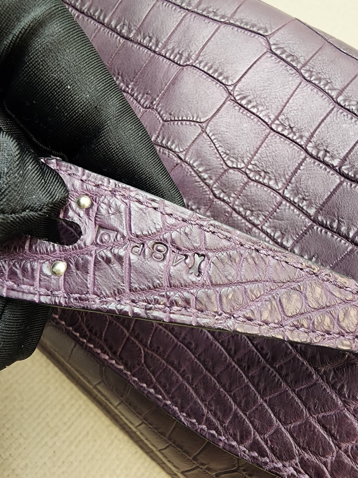 Hermes Violet Matte Niloticus Crocodile Lindy 26