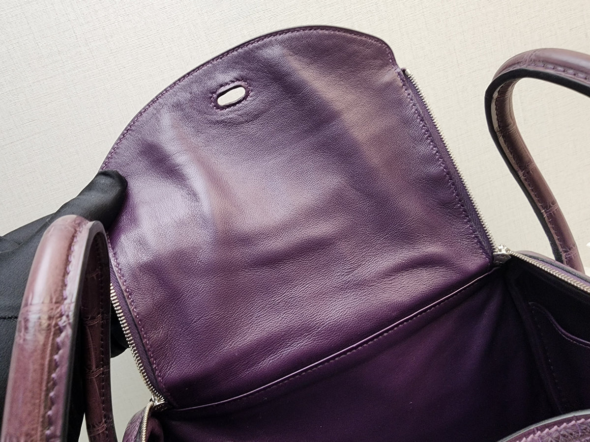 Hermes Violet Matte Niloticus Crocodile Lindy 26