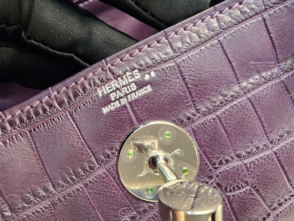 Hermes Violet Matte Niloticus Crocodile Lindy 26