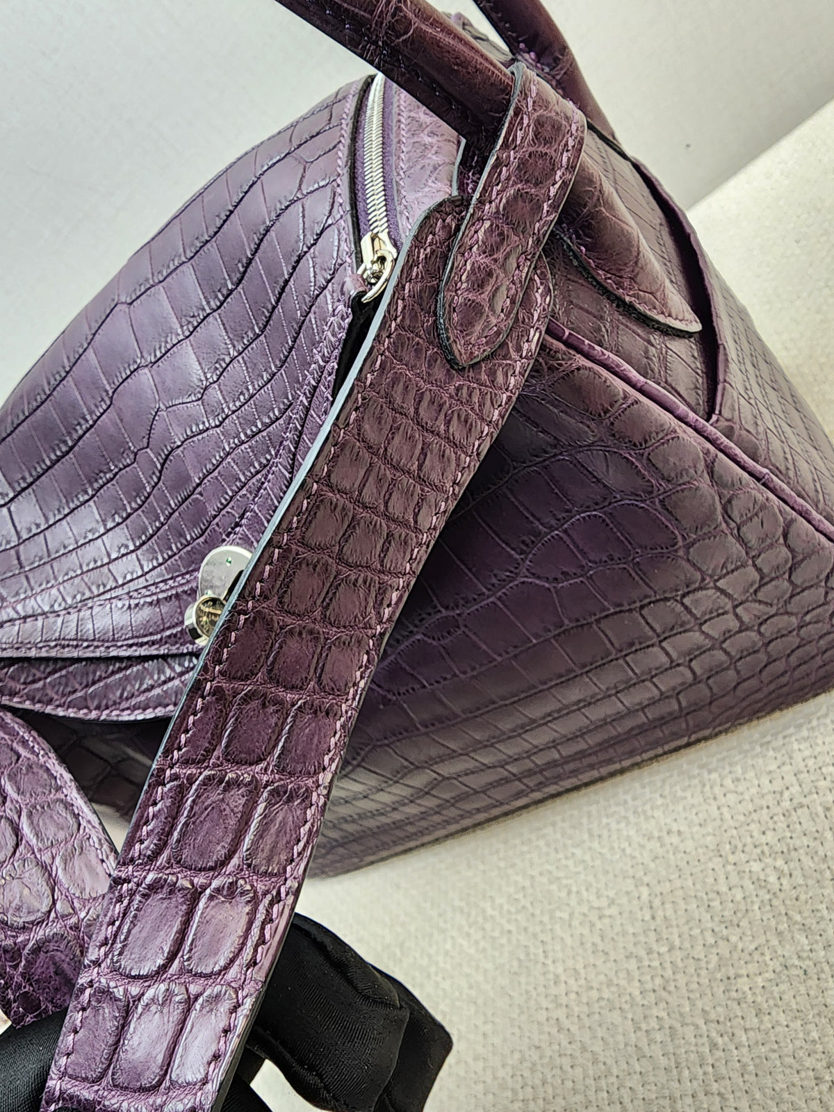 Hermes Violet Matte Niloticus Crocodile Lindy 26