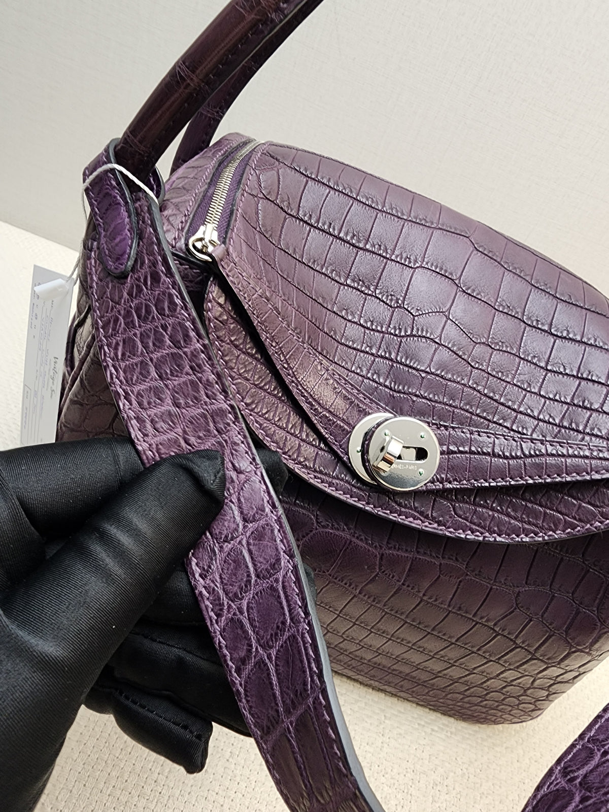 Hermes Violet Matte Niloticus Crocodile Lindy 26