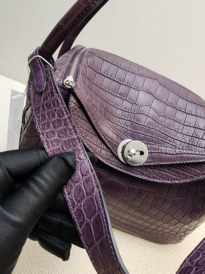 Hermes Violet Matte Niloticus Crocodile Lindy 26