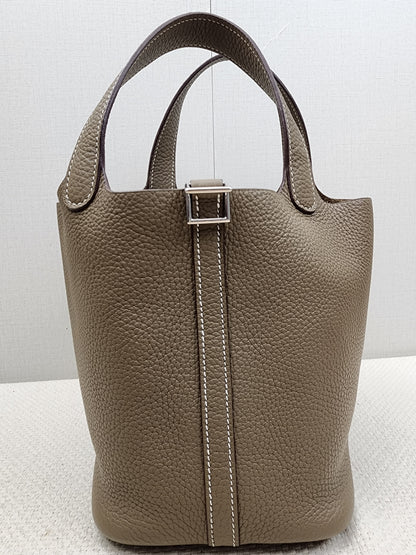 Hermes Etoupe Picotin 18 (PHW)