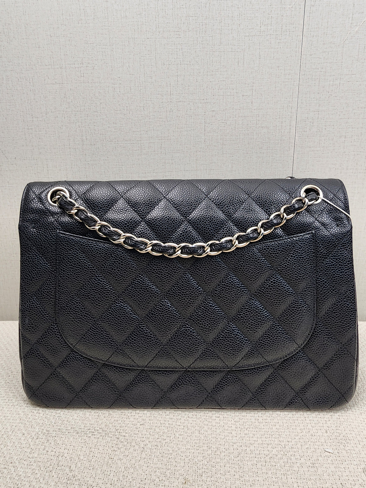 Chanel Black Caviar Jumbo CF (SHW)