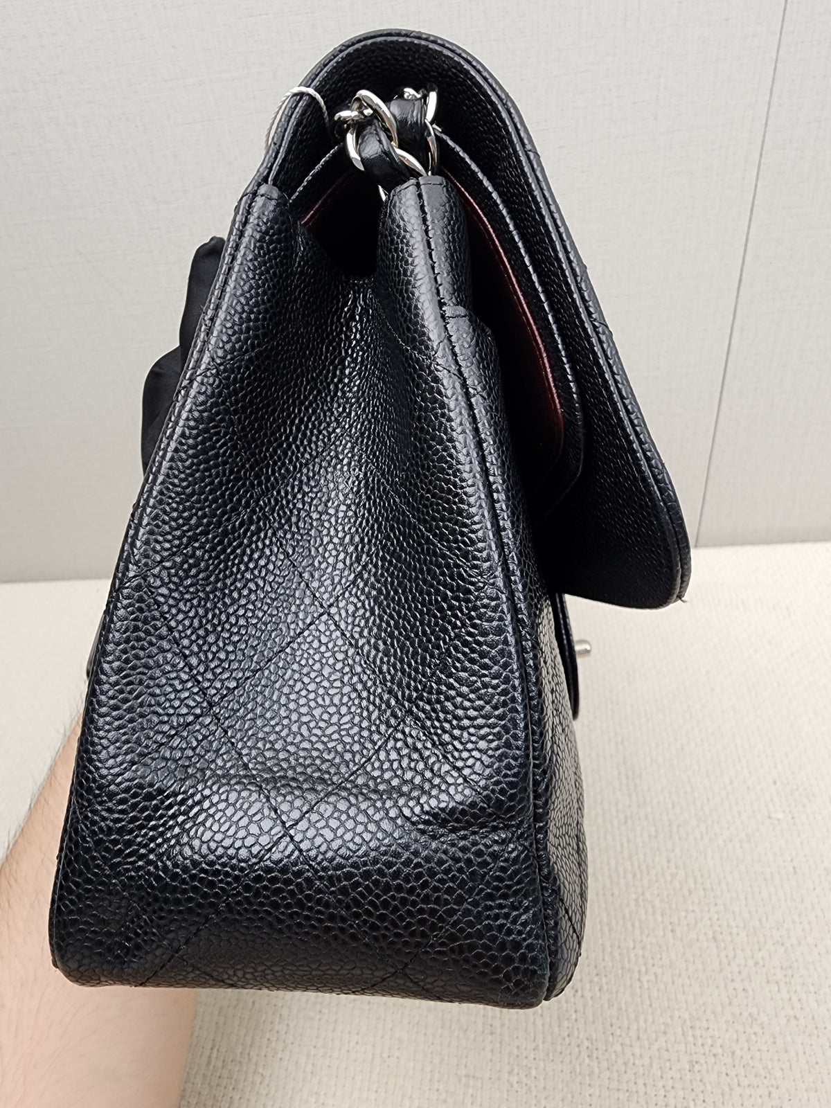 Chanel Black Caviar Jumbo CF (SHW)