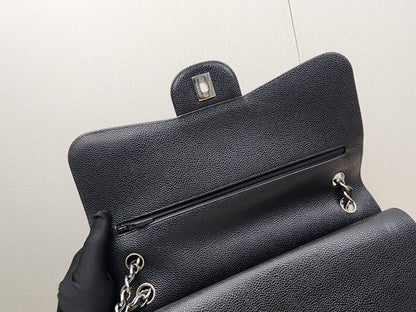 Chanel Black Caviar Jumbo CF (SHW)
