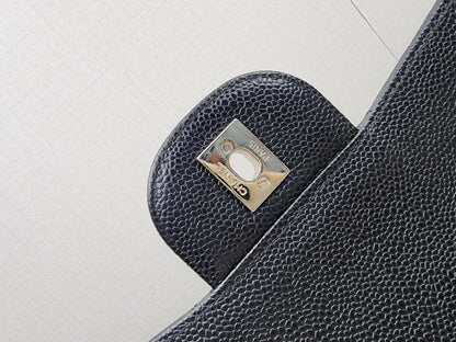 Chanel Black Caviar Jumbo CF (SHW)