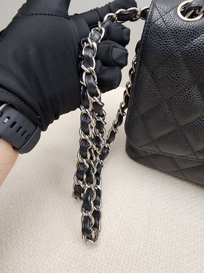 Chanel Black Caviar Jumbo CF (SHW)