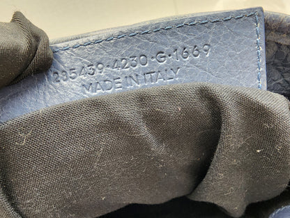 Balenciaga Blue Agneau PomPon Bucket