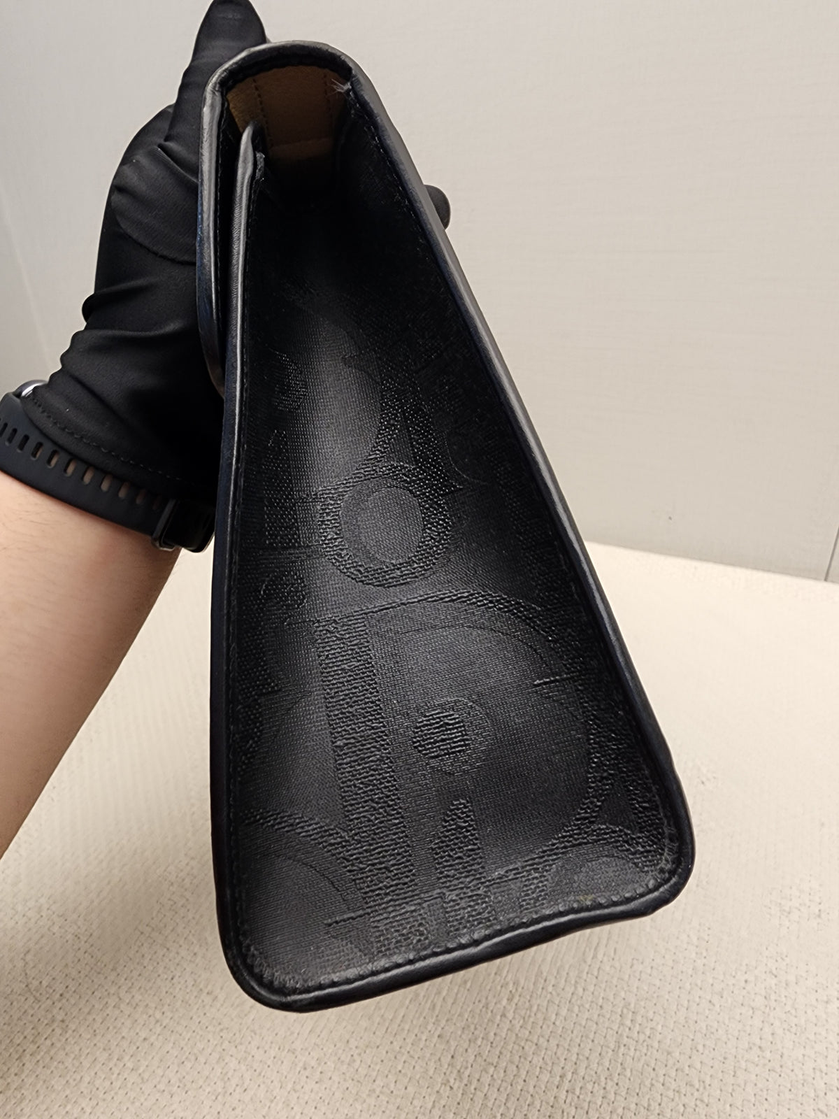 Dior Black Vintage Trotter Kelly Bag