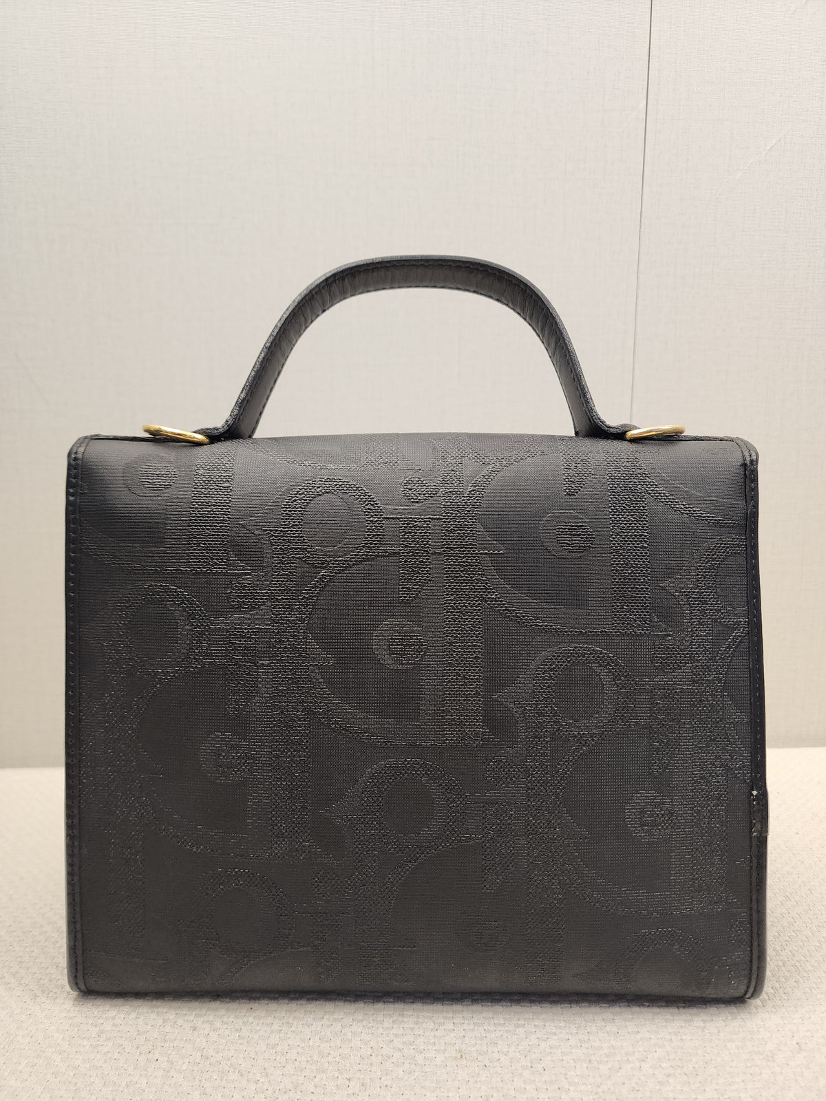 Dior Black Vintage Trotter Kelly Bag