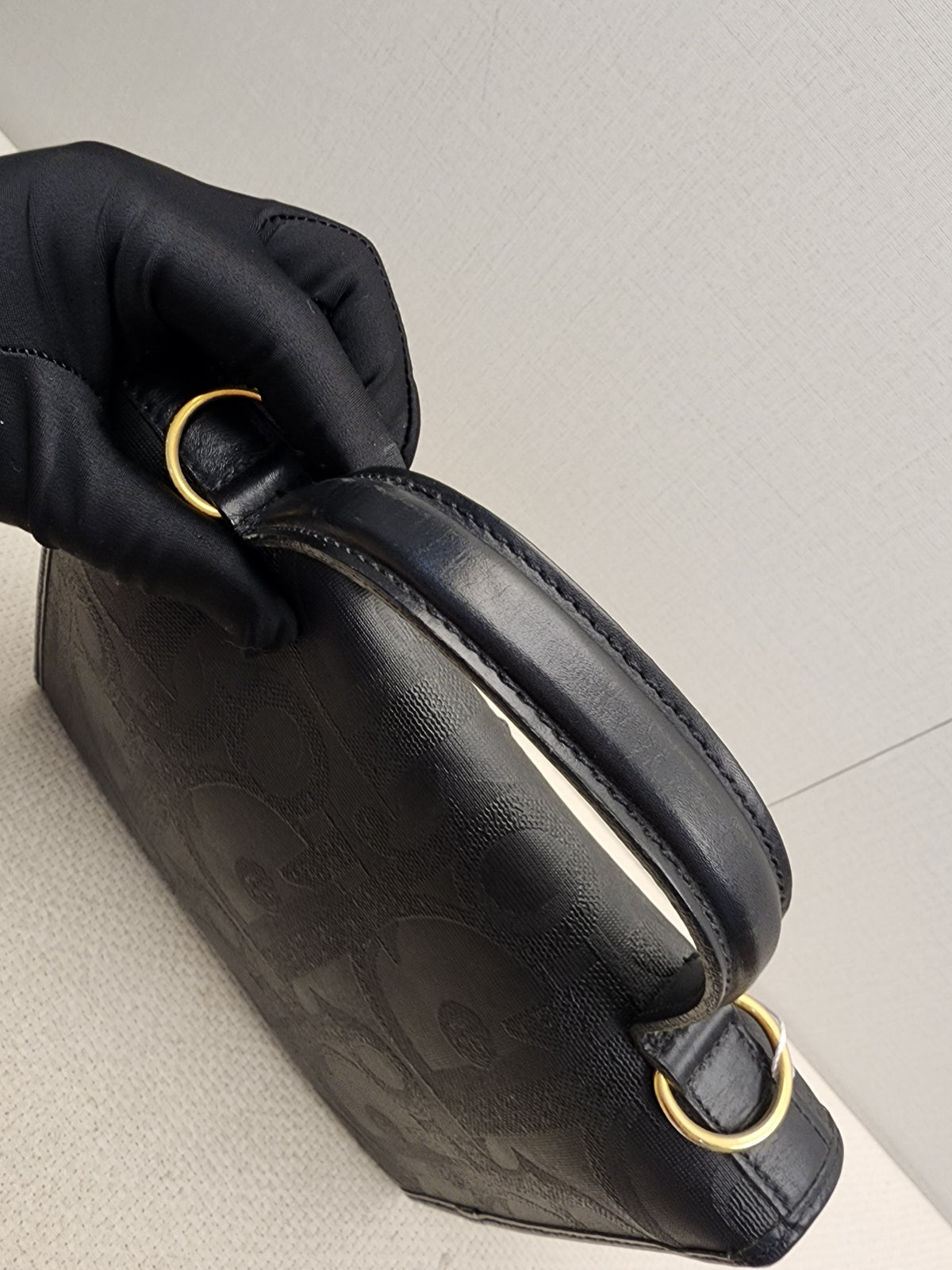 Dior Black Vintage Trotter Kelly Bag