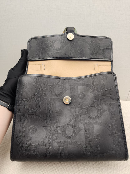 Dior Black Vintage Trotter Kelly Bag