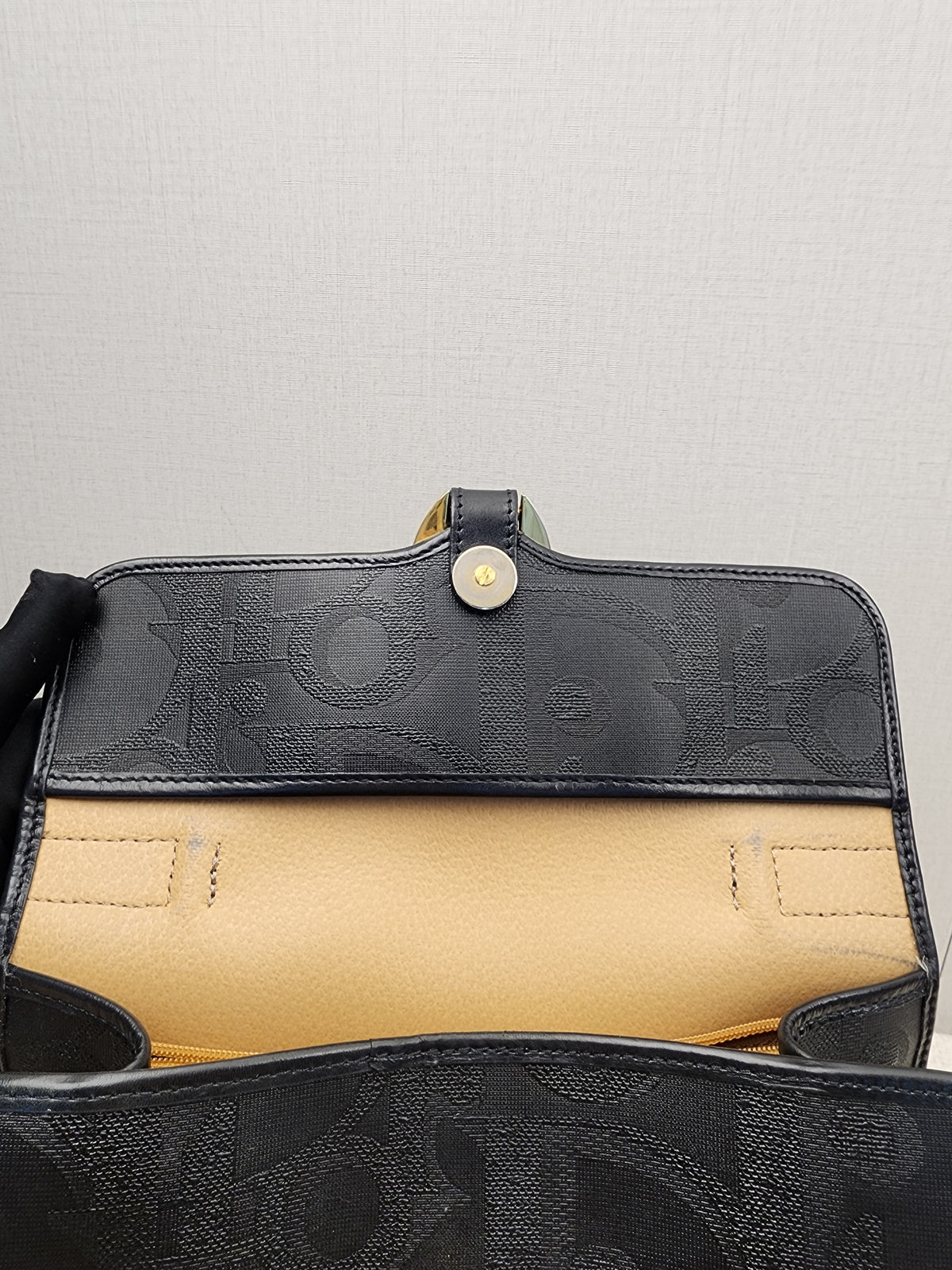 Dior Black Vintage Trotter Kelly Bag