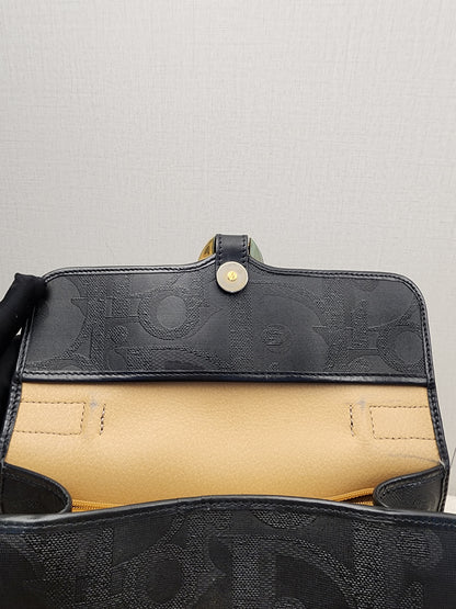 Dior Black Vintage Trotter Kelly Bag