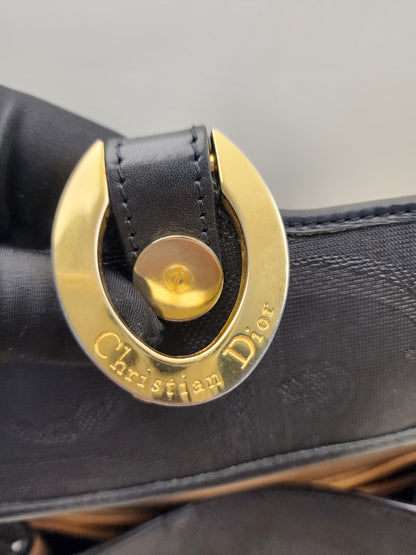 Dior Black Vintage Trotter Kelly Bag