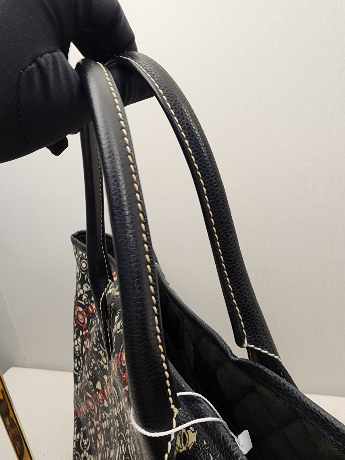 Chanel Black Coated Canvas Optic Coco Travel Tote (SHW)