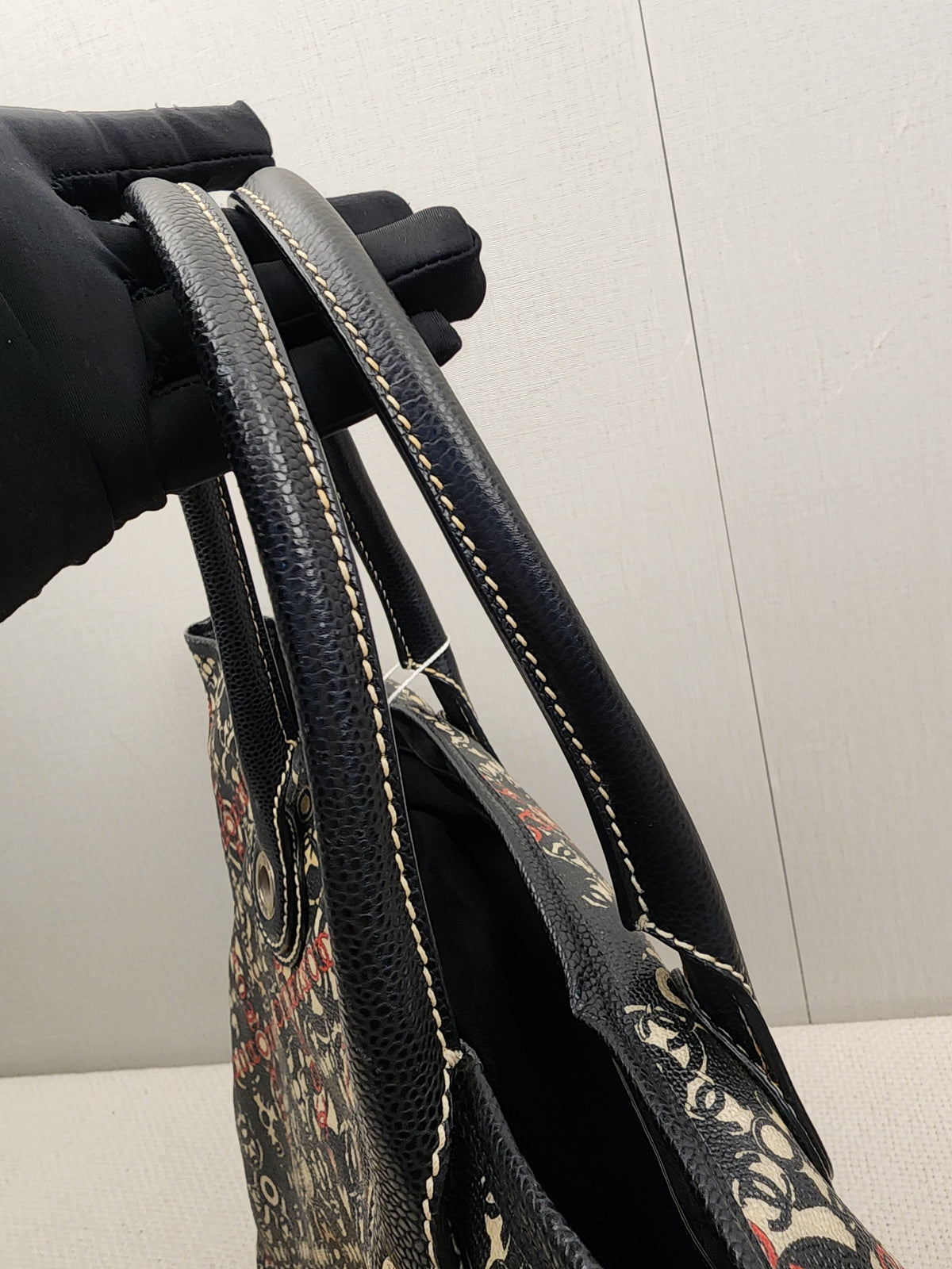 Chanel Black Coated Canvas Optic Coco Travel Tote (SHW)