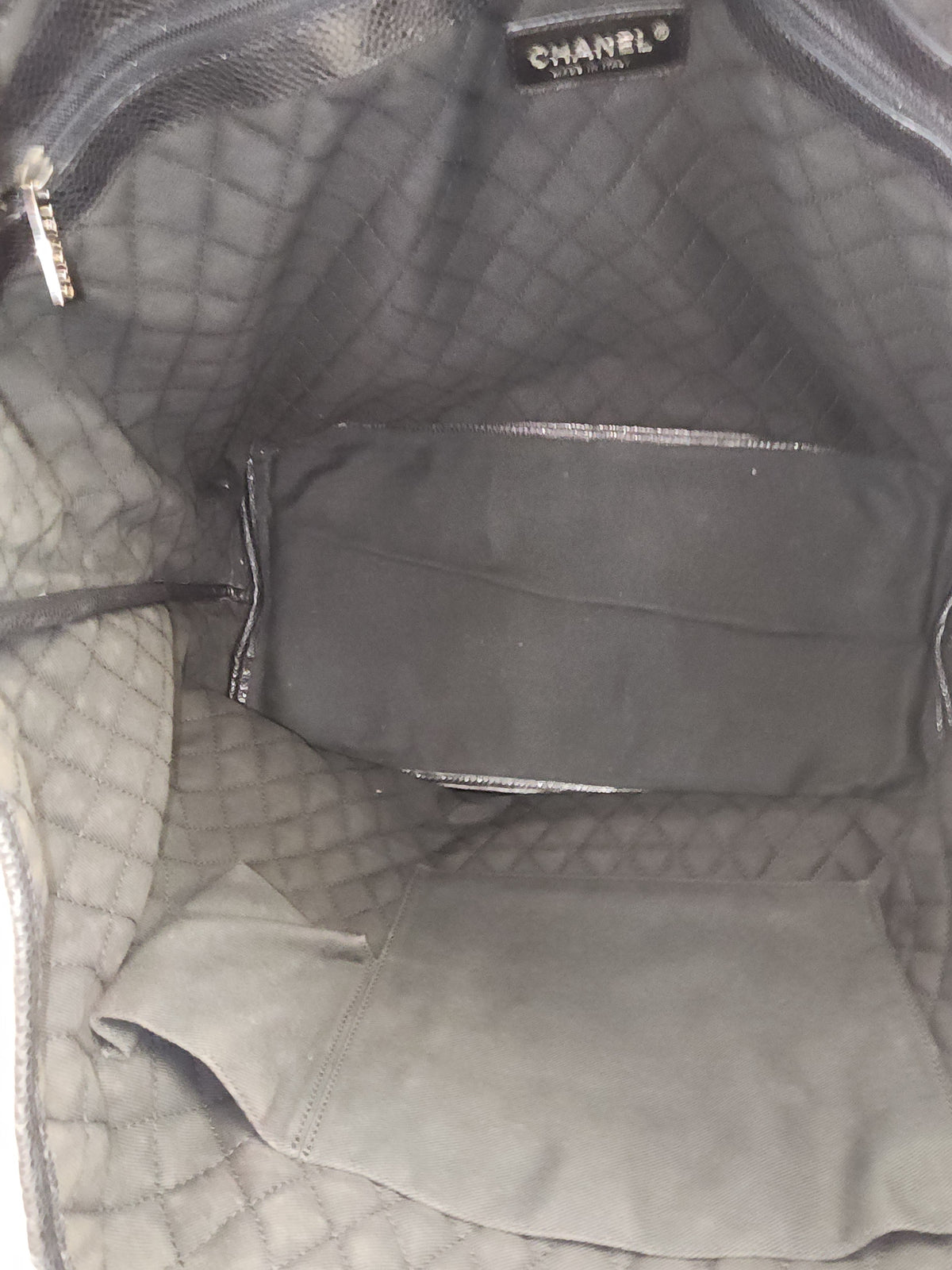 Chanel Black Coated Canvas Optic Coco Travel Tote (SHW)