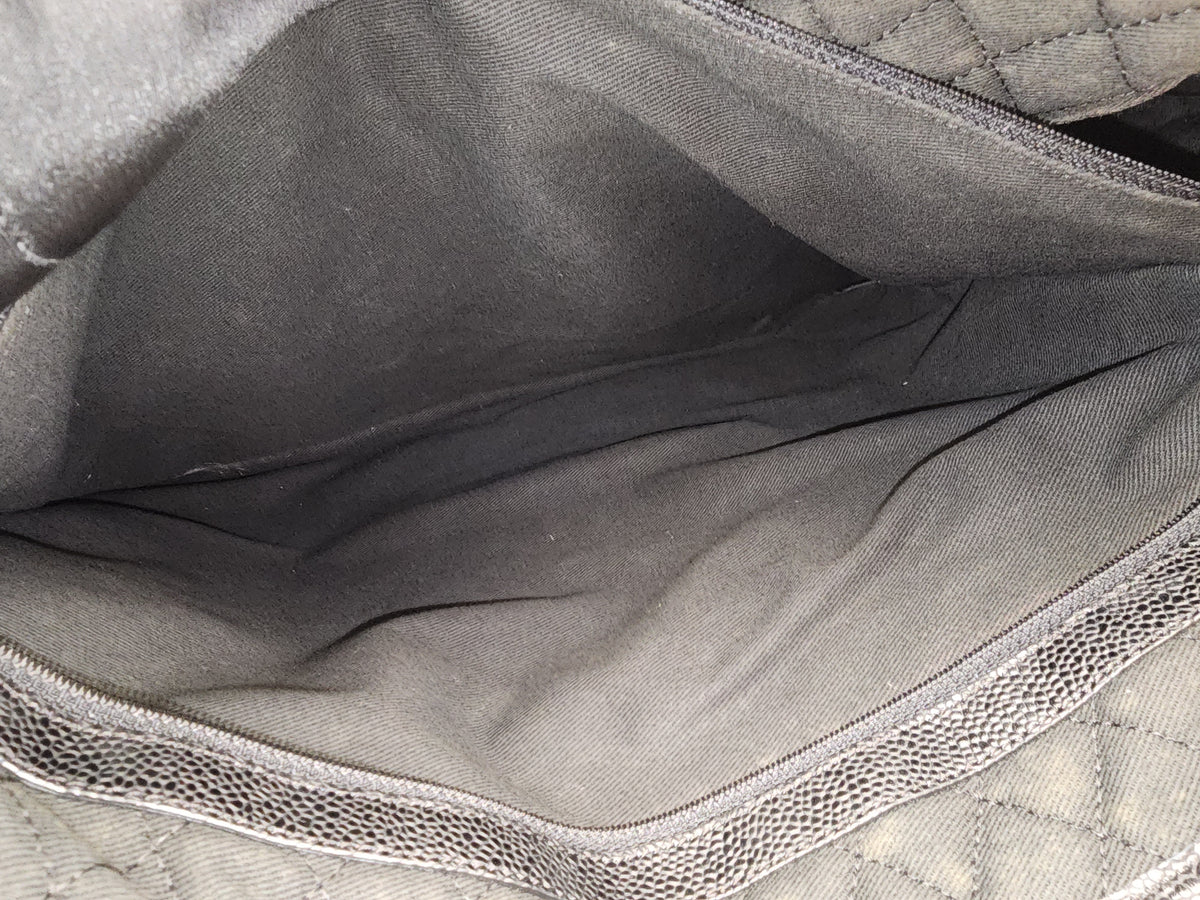 Chanel Black Coated Canvas Optic Coco Travel Tote (SHW)