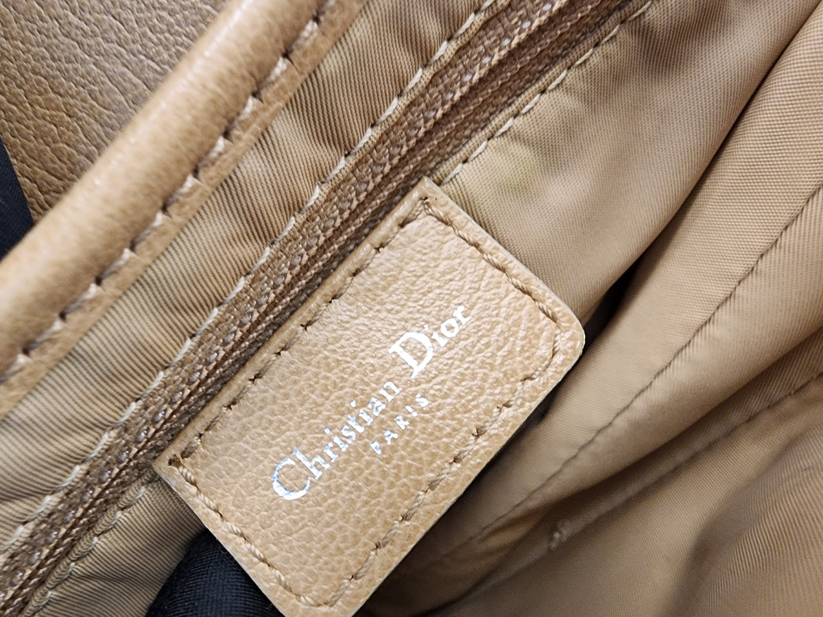 Dior Beige Calfskin Vintage Saddle Bag (SHW)