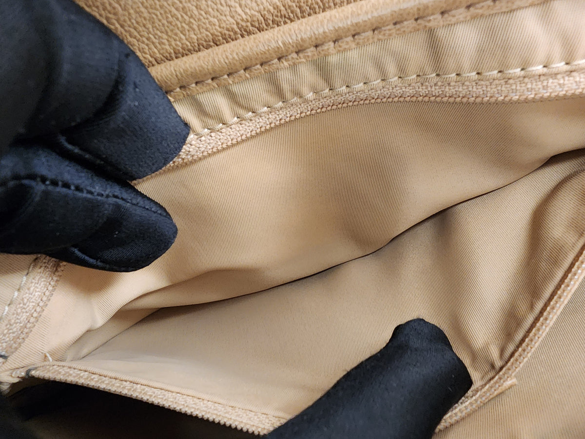 Dior Beige Calfskin Vintage Saddle Bag (SHW)