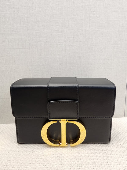 Dior Black Calfskin 30 Montaigne Box Bag (GHW)