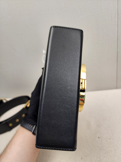 Dior Black Calfskin 30 Montaigne Box Bag (GHW)
