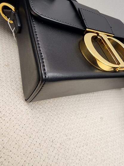 Dior Black Calfskin 30 Montaigne Box Bag (GHW)