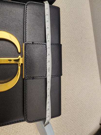 Dior Black Calfskin 30 Montaigne Box Bag (GHW)