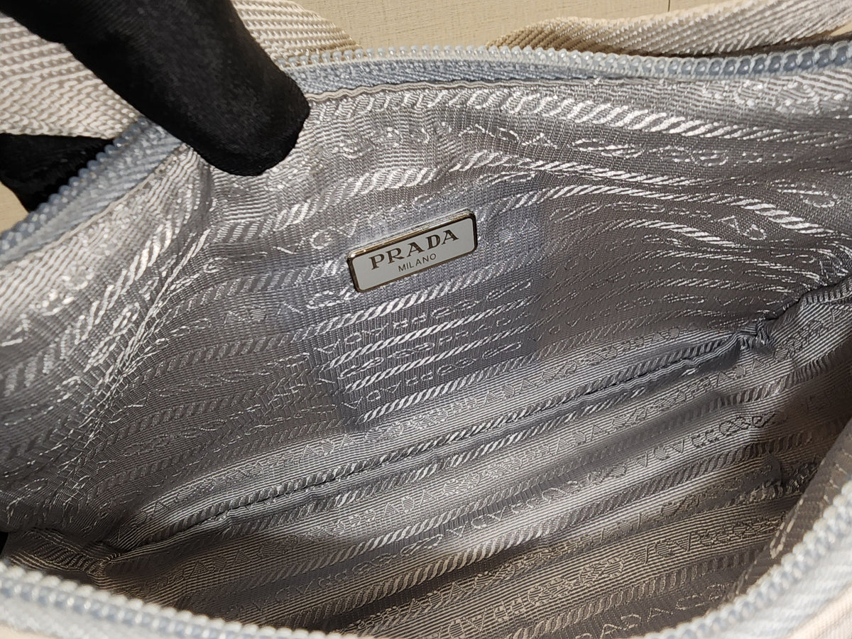 Prada Blue Nylon Re-edition 2000 Hobo