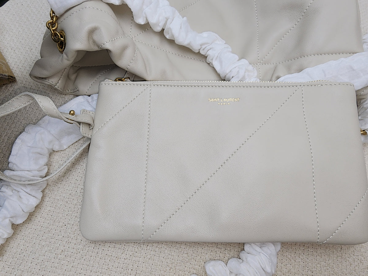 YSL Soft Cream Lambskin Jamie 4.3 Pochon