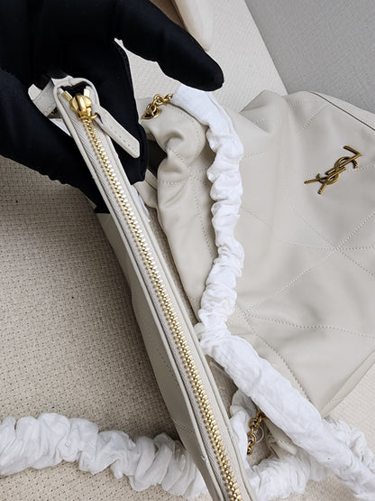 YSL Soft Cream Lambskin Jamie 4.3 Pochon
