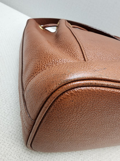 YSL Brown Calfskin Vintage Drawstring Bucket Bag