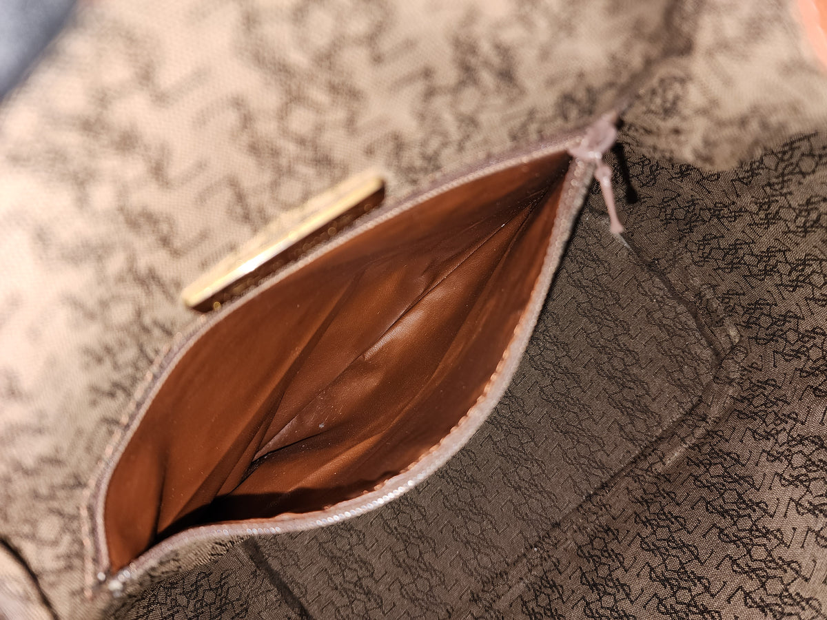 YSL Brown Calfskin Vintage Drawstring Bucket Bag