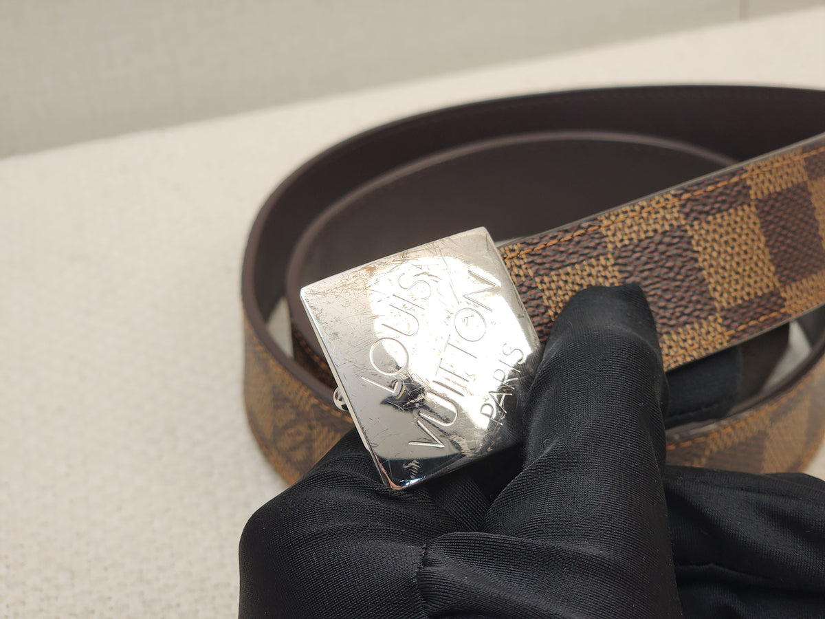 LV Damier Ebene Santur Carre Belt 35mm