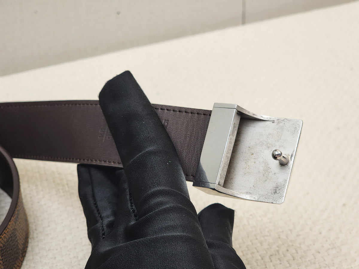 LV Damier Ebene Santur Carre Belt 35mm