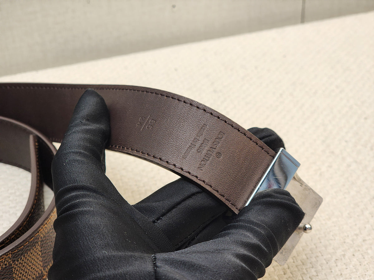 LV Damier Ebene Santur Carre Belt 35mm