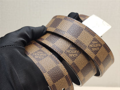 LV Damier Ebene Santur Carre Belt 35mm