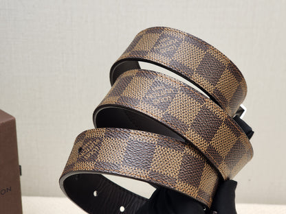 LV Damier Ebene Santur Carre Belt 35mm