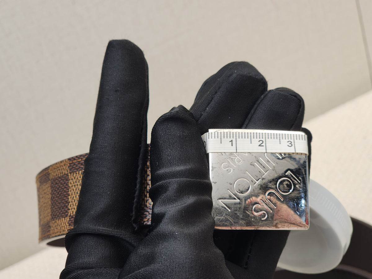 LV Damier Ebene Santur Carre Belt 35mm