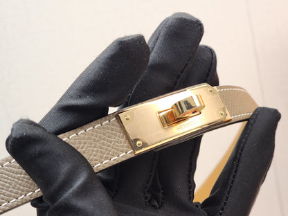 Hermes Etoupe Epsom Kelly 18 Belt (RGHW)
