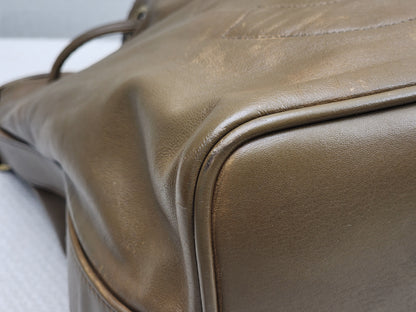 Chanel Brown Lambskin Vintage CC Soft Bucket (GHW)