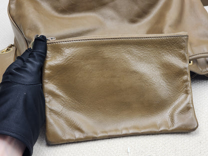 Chanel Brown Lambskin Vintage CC Soft Bucket (GHW)