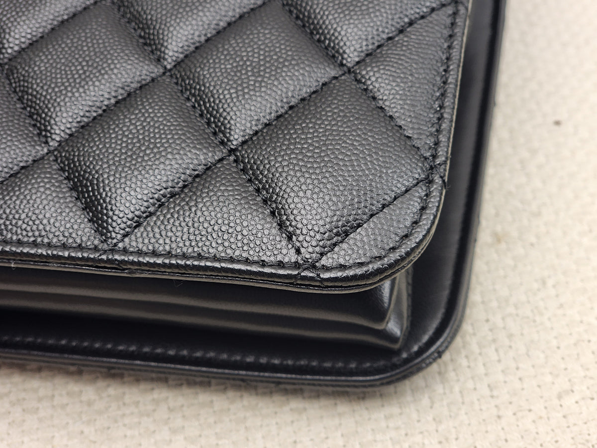 Chanel Black Caviar 23B Top Handle Full Flap (GHW)