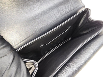 Chanel Black Caviar 23B Top Handle Full Flap (GHW)